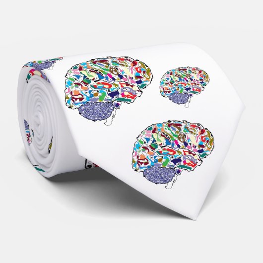 カラフルな頭脳 ネクタイ (ロール)