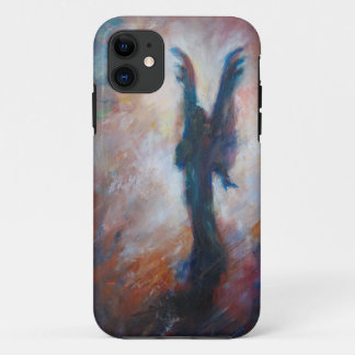 カラフルな風の天使のiPhoneの箱 iPhone 11 ケース