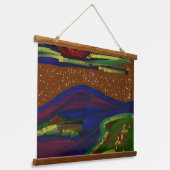 カラフルな風景タペストリーアート 吊り下げ型タペストリー (傾斜あり)