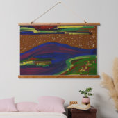 カラフルな風景タペストリーアート 吊り下げ型タペストリー (寝室)