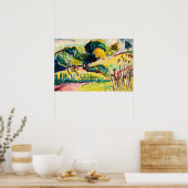 カラフルな風景画 ポスター (キッチン)