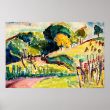 カラフルな風景画