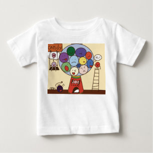 カラフルな風船のイラストが描かれたキッズTシャツ ベビーTシャツ
