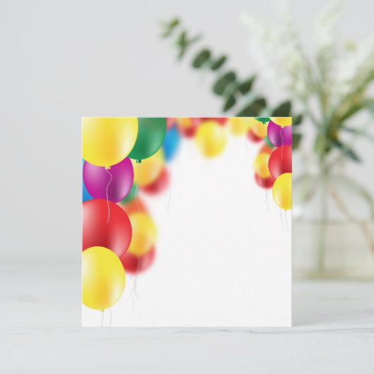 カラフルな風船の背景 (スタンド正面)