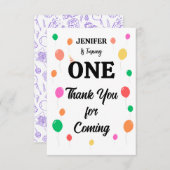 カラフルな風船の誕生日 サンキューカード (正面/裏面)