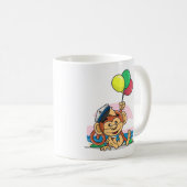 カラフルな風船を持つセーラー・モンキー コーヒーマグカップ (正面右)