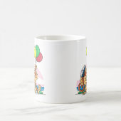 カラフルな風船を持つセーラー・モンキー コーヒーマグカップ (中央)