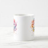カラフルな風船 子供の誕生日おめでとう コーヒーマグカップ (中央)