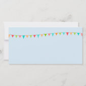 カラフルな風船 子供の誕生日写真 サンキューカード (裏面)