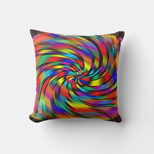 カラフルな風車の枕 クッション (正面)