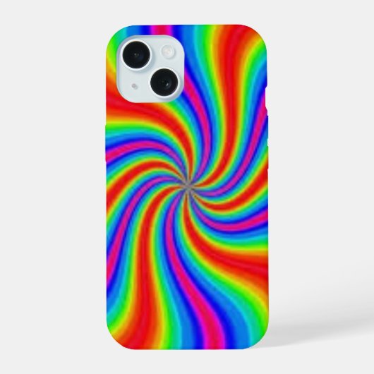 カラフルな風車  iPhone 15ケース (裏面)