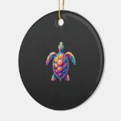 カラフルな飛沫イースタンボックス turtle (2) セラミックオーナメント (左)