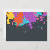 カラフルな飛沫写真 ホーリー祭りの招待状 招待状 (裏面)