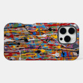 カラフルな飛沫模様 iPhoneケース (裏面横)