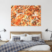 カラフルな飛沫　XLVII - アクション・ペインティング - キャンバスプリント (インサイチュ (寝室))