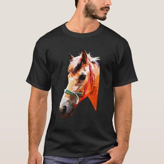 カラフルな馬のグラフィック1 Tシャツ (正面)