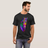 カラフルな馬のグラフィック3 Tシャツ (正面フル)