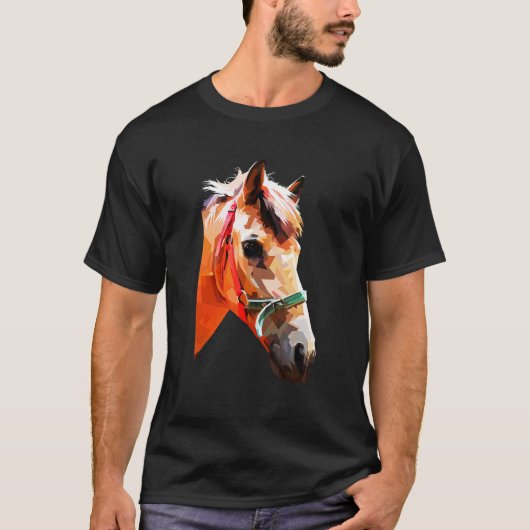 カラフルな馬のグラフィック Tシャツ (正面)