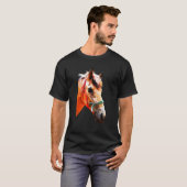 カラフルな馬のグラフィック Tシャツ (正面フル)