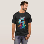 カラフルな馬の動物のうま Tシャツ (正面フル)