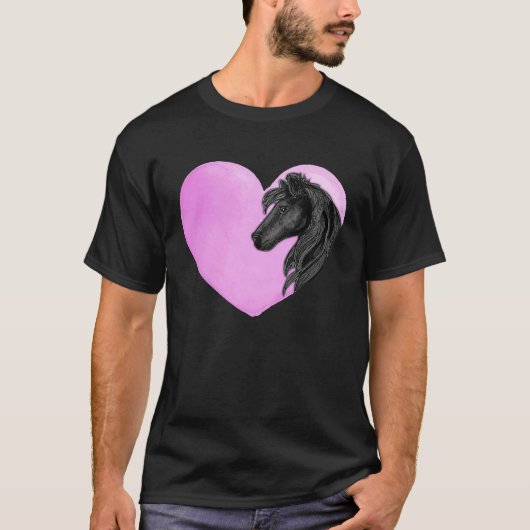 カラフルな馬 Tシャツ (正面)