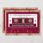 カラフルな高校同窓会パーティー 招待状 (正面/裏面)