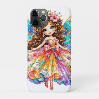 カラフルな魔法の妖精のデジタルクリップアート - かわいいファンタジー iPhone 11 PROケース