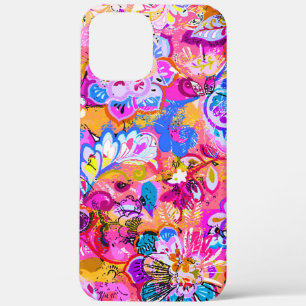 カラフルな魔法の抽象的な花 iPhone 12 PRO MAX ケース