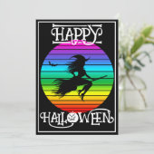 カラフルな魔法使いのハロウィンパーティー 招待状 (スタンド正面)