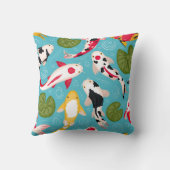 カラフルな魚が目を引く装飾 クッション (裏面)