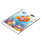 カラフルな魚のスパイラルノート ノートブック (左側)