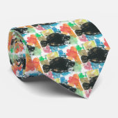 カラフルな魚のタイ ネクタイ (ロール)