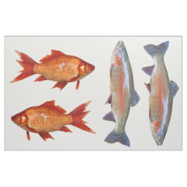 カラフルな魚の脂肪四分の一 ファブリック