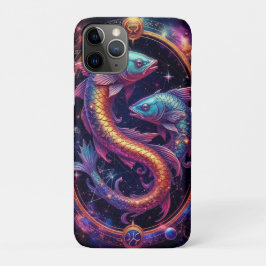 カラフルな魚座の星座シンボル iPhone 11 PROケース