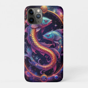 カラフルな魚座の星座シンボル iPhone 11 PROケース