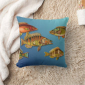 カラフルな魚 クッション (ブランケット)