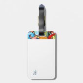 カラフルな魚 ラゲッジタグ (裏面縦)