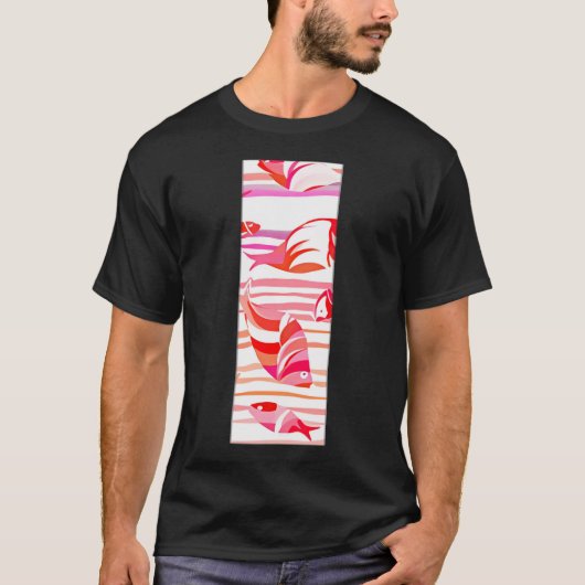 カラフルな魚 Tシャツ (正面)
