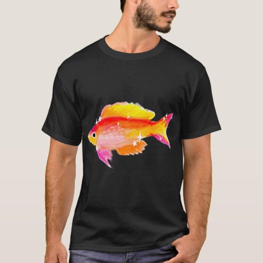 カラフルな魚 Tシャツ (正面)