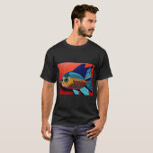 カラフルな魚 Tシャツ (正面フル)