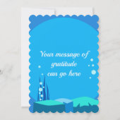 カラフルな鮫のサンキューカード サンキューカード (裏面)