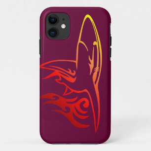 カラフルな鮫の芸術のiPhoneの箱 iPhone 11 ケース