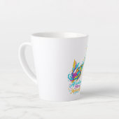 カラフルな鯉の豊かさマグカップ カフェラテマグ (左アングル)