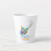 カラフルな鯉の豊かさマグカップ カフェラテマグ (正面)