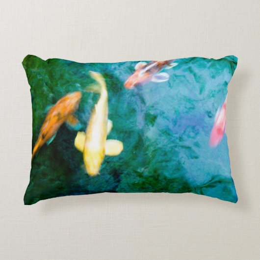 カラフルな鯉の魚 アクセントクッション (正面)