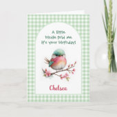 カラフルな鳥のバースデーカード カード (正面)