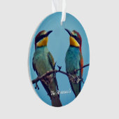 カラフルな鳥の写真のオーダーメイド オーナメント (正面)