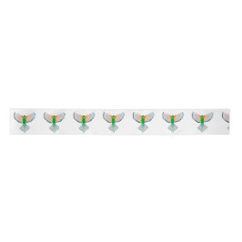 カラフルな鳥の飛行- サテンリボン