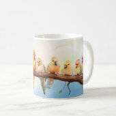カラフルな鳥 コーヒーマグカップ (正面右)