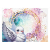 カラフルな鳩 テーブルクロス (正面(横))